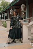 Exquisite Silk Heavy Sequins Embroidered Palazzo Suit - women's fashion mart