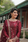 Exquisite Silk Heavy Sequins Embroidered Palazzo Suit - women's fashion mart