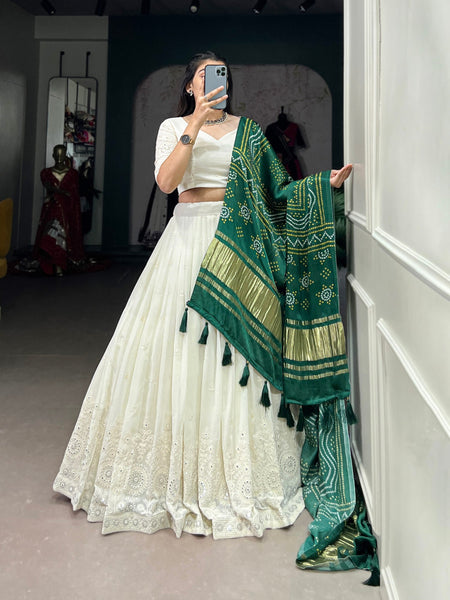 Fabulous Georgette Lucknowi Paper Worked Lehenga Choli - women's fashion mart
