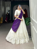 Comforting Georgette Lucknowi Paper Mirror Worked Lehenga Choli - women's fashion mart