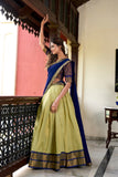 Passionate Pista Green Kanchipuram Zari Weaved Lehenga Choli - women's fashion mart