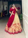 Stunning  and Flowless Silk Printed Lehenga Choli - women's fashion mart