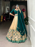 Stunning  and Flowless Silk Printed Lehenga Choli - women's fashion mart