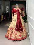 Stunning  and Flowless Silk Printed Lehenga Choli - women's fashion mart