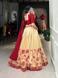 Stunning  and Flowless Silk Printed Lehenga Choli - women's fashion mart
