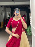 Stunning  and Flowless Silk Printed Lehenga Choli - women's fashion mart