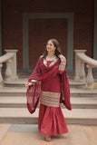 Luxurious Georgette Sequined Embroidered Sharara suit - women's fashion mart