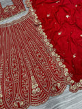 Red Premium Silk Embellished With Beautiful Thread Embroidery Work - inspired | Ready To Wear  women's fashion mart