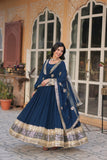 Designer Georgette Embroidered Gown With Dupatta - women's fashion mart