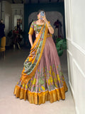 Kalamkari Printed Jacquard Silk Lehenga Choli - women's fashion mart