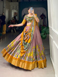 Kalamkari Printed Jacquard Silk Lehenga Choli - women's fashion mart