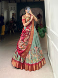 Kalamkari Printed Jacquard Silk Lehenga Choli - women's fashion mart
