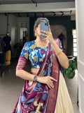 Kalamkari Printed Jacquard Silk Lehenga Choli - women's fashion mart