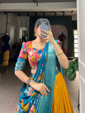 Kalamkari Printed Jacquard Silk Lehenga Choli - women's fashion mart
