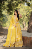Marvelious Viscous Jacquard Sequins Embroidered Lehenga Choli Set - women's fashion mart
