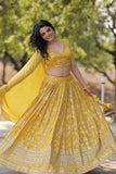 Marvelious Viscous Jacquard Sequins Embroidered Lehenga Choli Set - women's fashion mart