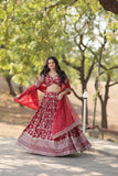 Marvelious Viscous Jacquard Sequins Embroidered Lehenga Choli Set - women's fashion mart