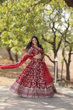 Marvelious Viscous Jacquard Sequins Embroidered Lehenga Choli Set - women's fashion mart