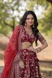 Marvelious Viscous Jacquard Sequins Embroidered Lehenga Choli Set - women's fashion mart