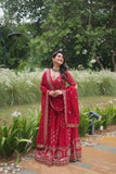 Admiring Rangoli Silk Red Color Lehenga Choli