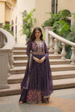 Designer Faux Georgette Embroidered Sharara Suit - women's fashion mart