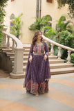 Designer Faux Georgette Embroidered Sharara Suit - women's fashion mart