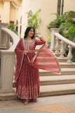 Designer Faux Georgette Embroidered Sharara Suit - women's fashion mart