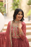 Designer Faux Georgette Embroidered Sharara Suit - women's fashion mart
