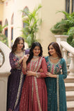 Designer Faux Georgette Embroidered Sharara Suit - women's fashion mart