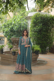 Designer Faux Georgette Embroidered Sharara Suit - women's fashion mart