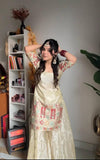 Preferable Of White Color Heavy Embroidery Top Gharara With Dupatta Set