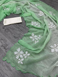 New Partywear Shaded Crunchy Silk Saree with Dual Sequin Work & Satin Silk Blouse  women's fashion mart