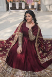 RADIANT DARK MAROON SUIT SET  142  women's fashion mart