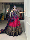 Charming Tussar Silk Printed Foil Worked Lehenga Choli Set - women's fashion mart