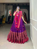 Charming Tussar Silk Printed Foil Worked Lehenga Choli Set - women's fashion mart