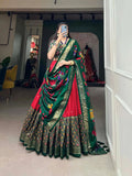 Charming Tussar Silk Printed Foil Worked Lehenga Choli Set - women's fashion mart