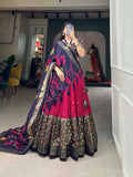 Charming Tussar Silk Printed Foil Worked Lehenga Choli Set - women's fashion mart
