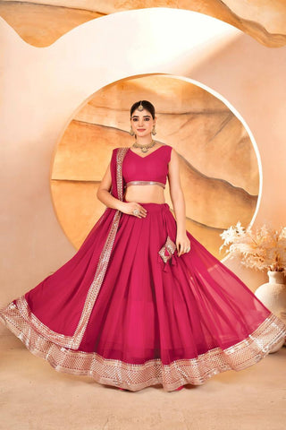 Catalina's Pink Coloured Party Wear Lehenga Choli  women's fashion mart