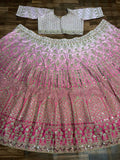Pink Premium Banarasi Satin Zari Silk Padding Embellished With Premium Coding Lehenga Choli - Inspired | Ready To Wear - women's fashion mart