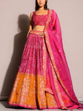Pink Satin silk + tapeta silk lehnga with Dori , thread & sequence work - INSPIRED | Ready To Wear - women's fashion mart