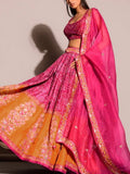 Pink Satin silk + tapeta silk lehnga with Dori , thread & sequence work - INSPIRED | Ready To Wear - women's fashion mart