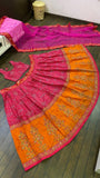 Pink Satin silk + tapeta silk lehnga with Dori , thread & sequence work - INSPIRED | Ready To Wear - women's fashion mart