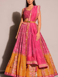 Pink Satin silk + tapeta silk lehnga with Dori , thread & sequence work - INSPIRED | Ready To Wear - women's fashion mart