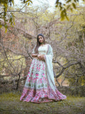 Pista Color Vaishali Silk Printed Lehenga Choli With Dupatta