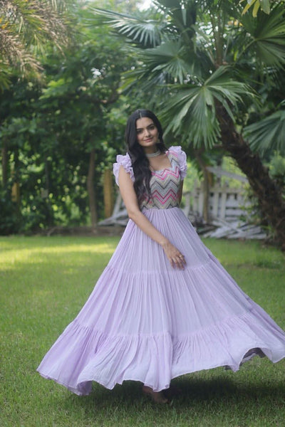 Precious Faux Georgette Seqiuns  Embroidered Function Wear Gown - women's fashion mart