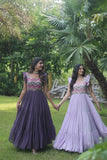 Precious Faux Georgette Seqiuns  Embroidered Function Wear Gown - women's fashion mart