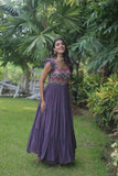 Precious Faux Georgette Seqiuns  Embroidered Function Wear Gown - women's fashion mart