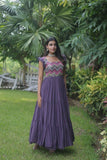Precious Faux Georgette Seqiuns  Embroidered Function Wear Gown - women's fashion mart