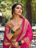Mustard Color Kalamkari Print With Foil Work Tussar Silk Lehenga Choli - women's fashion mart
