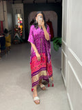 Purple Color Patola Printed Gaji Silk Kaftan - women's fashion mart